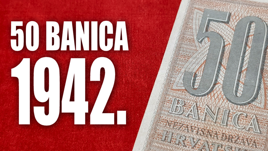 Prikaz novčanice: Hrvatska 50 banica 1942. Izdanje od 25.09.1942.