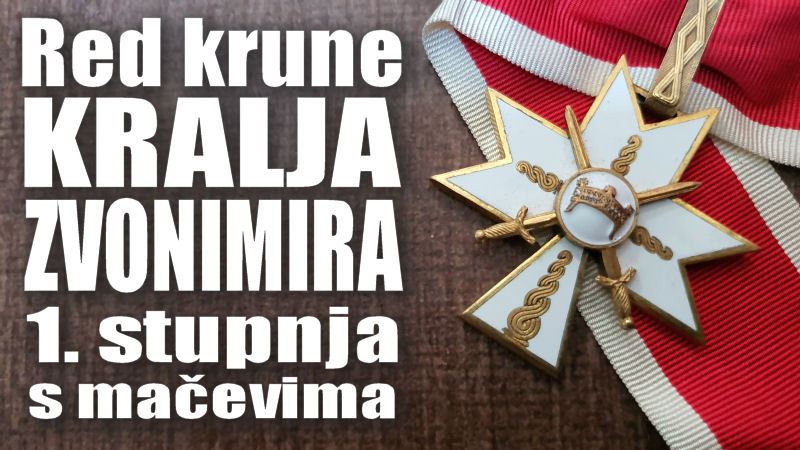 Prikaz odlikovanja: Hrvatska, Red krune kralja Zvonimira 1. stupnja s mačevima