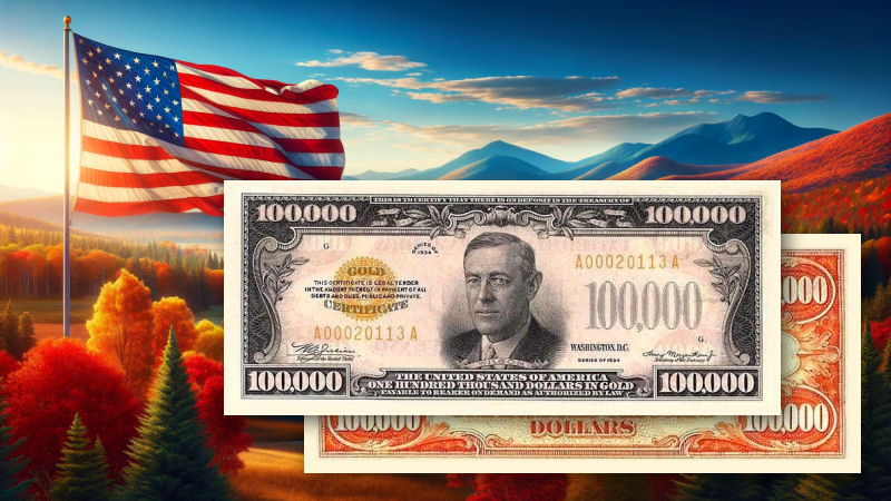 Najveća američka novčanica svih vremena – 100.000 dolara iz 1934.