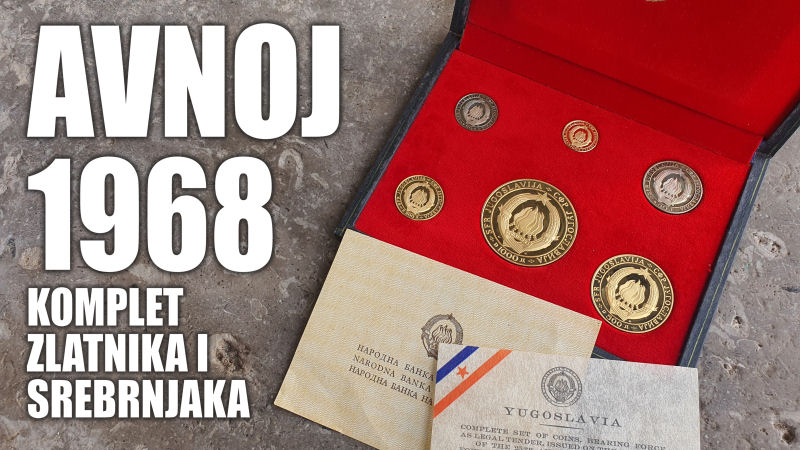 Prikaz kovanica: Jugoslavija, komplet zlatnika i srebrnjaka, 25. obljetnica 2. zasjedanja AVNOJ-a